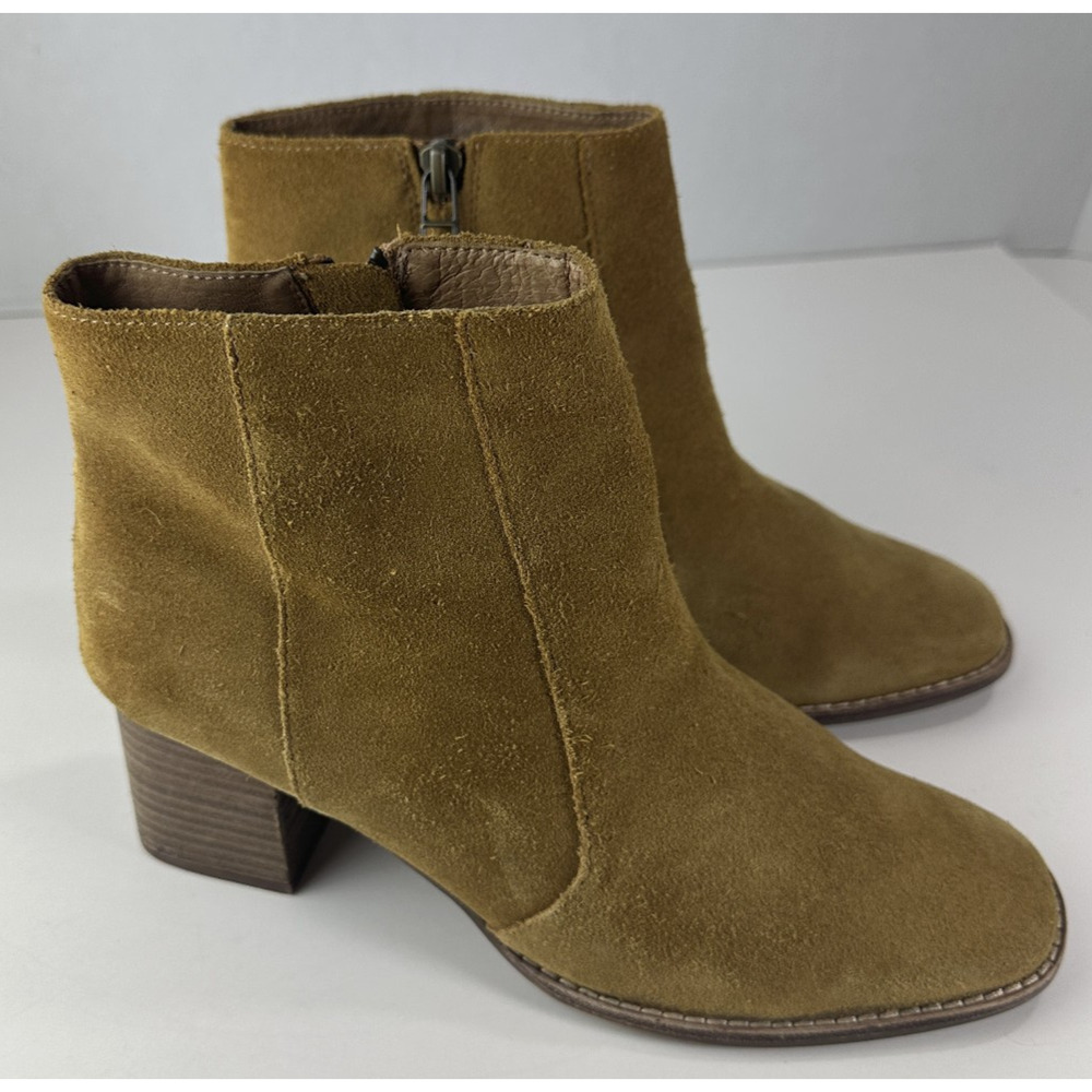 Madewell Bryce Suede Women's Heeled Ankle Boots Size 9 M4674 Chestnut Brown - Picture 16 of 16